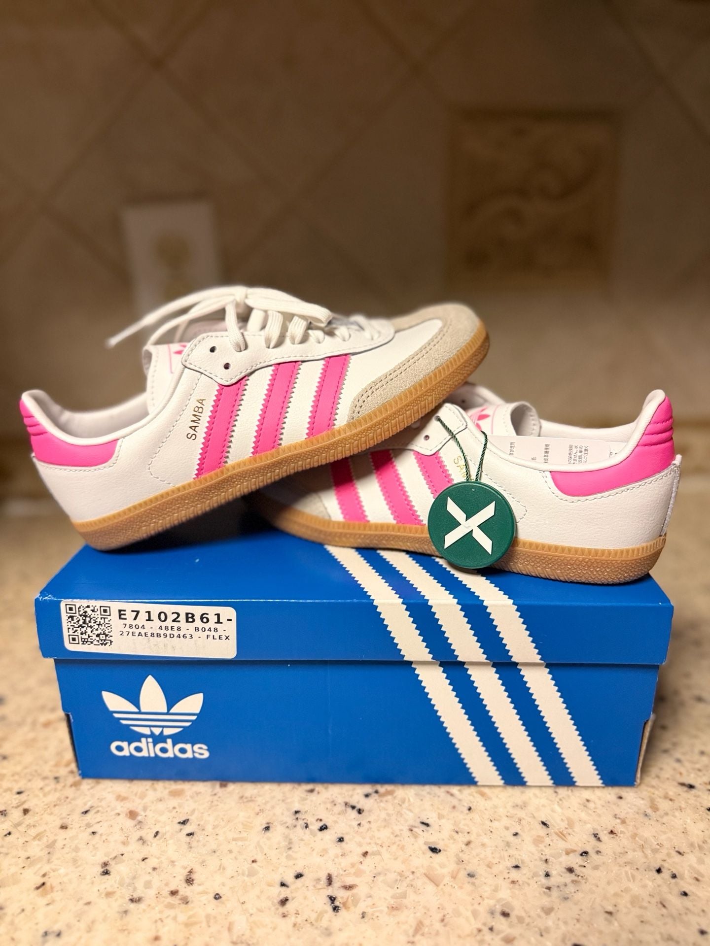 Adidas Samba Og C 'White Lucid Pink' Grade School Sneakers (Jq2827)